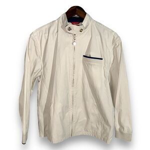 Izod Creme Tan Racer G9 Harrington Jacket Size L